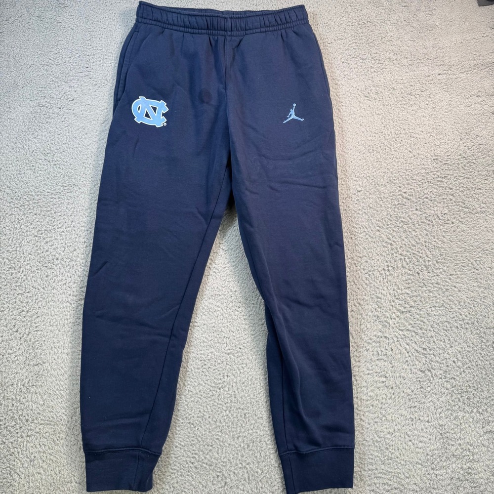Jordan UNC North Carolina Tar Heels Navy Blue Jogger Sweatpants Mens Small